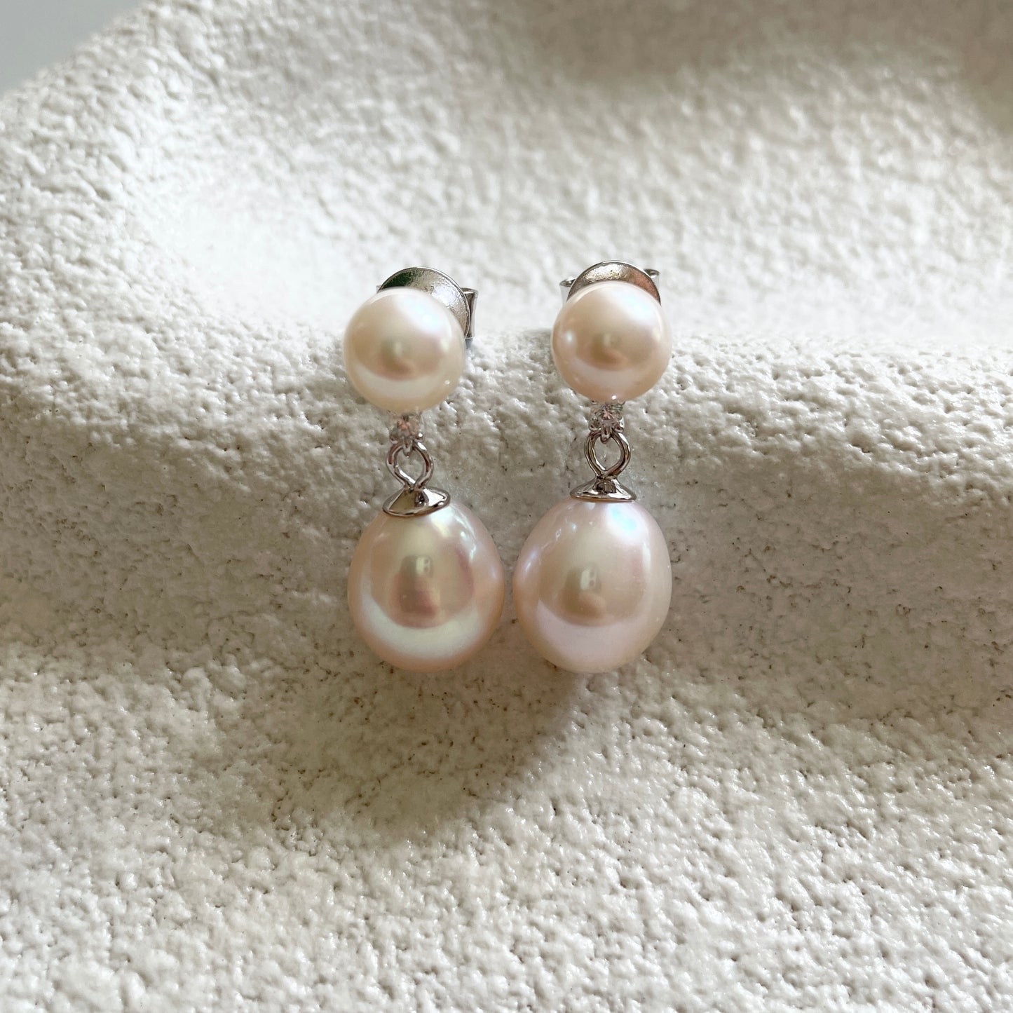 Double Pearl Earrings