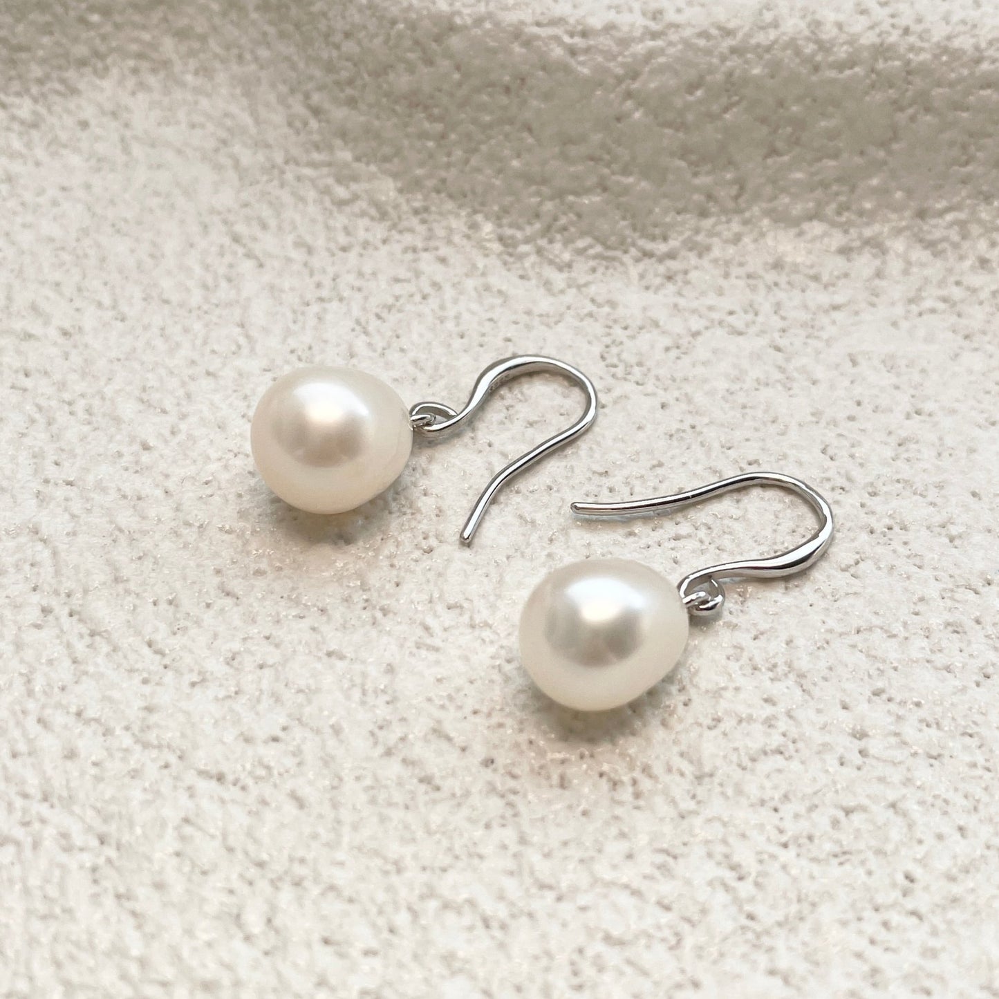 Pearl Hook Earrings - Pear