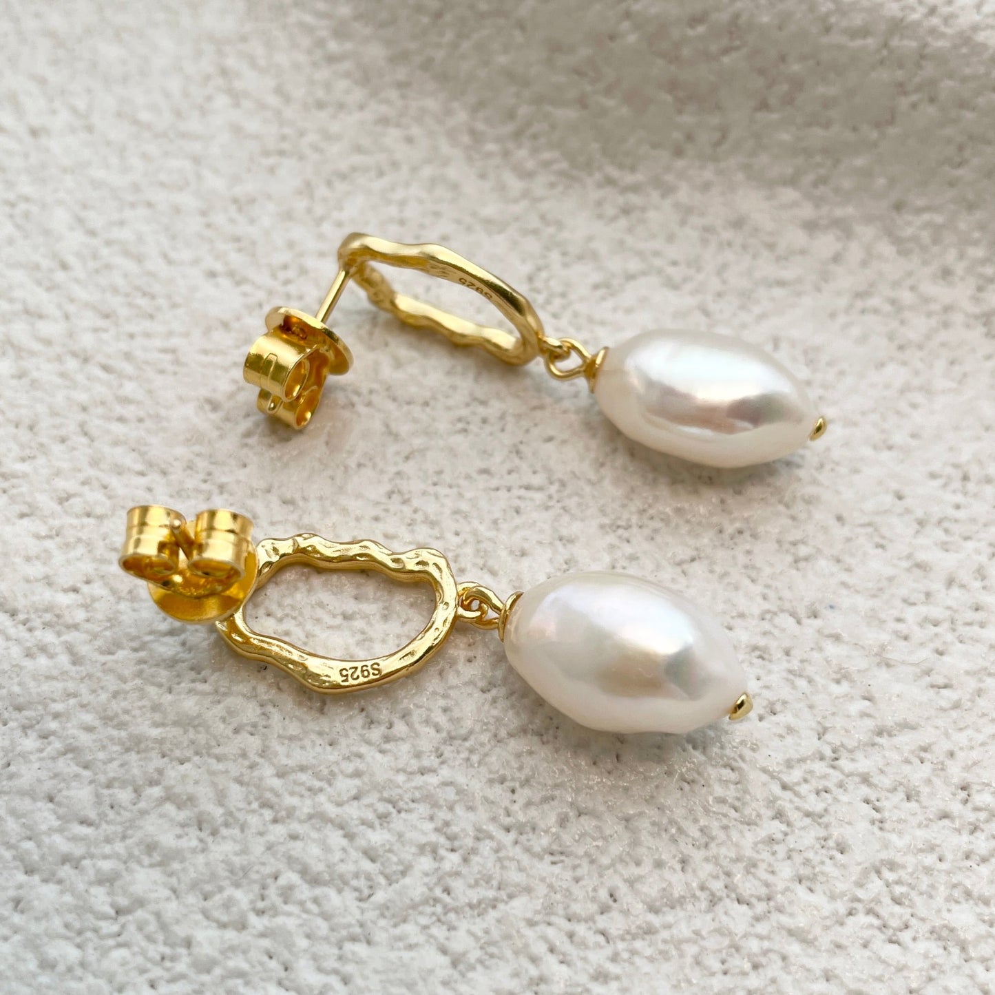 baroque pearl earrings