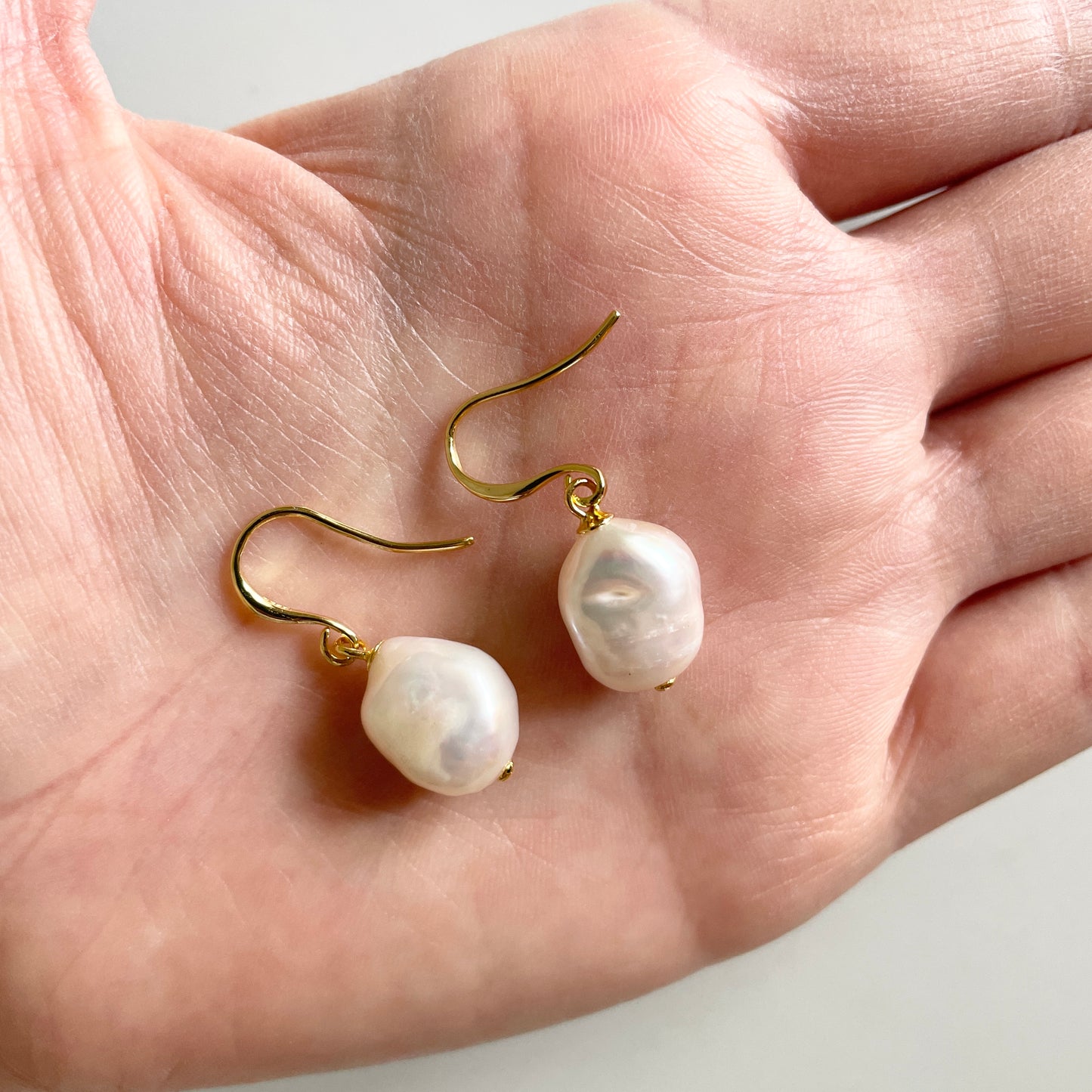 Baroque Pearl Hook Earrings