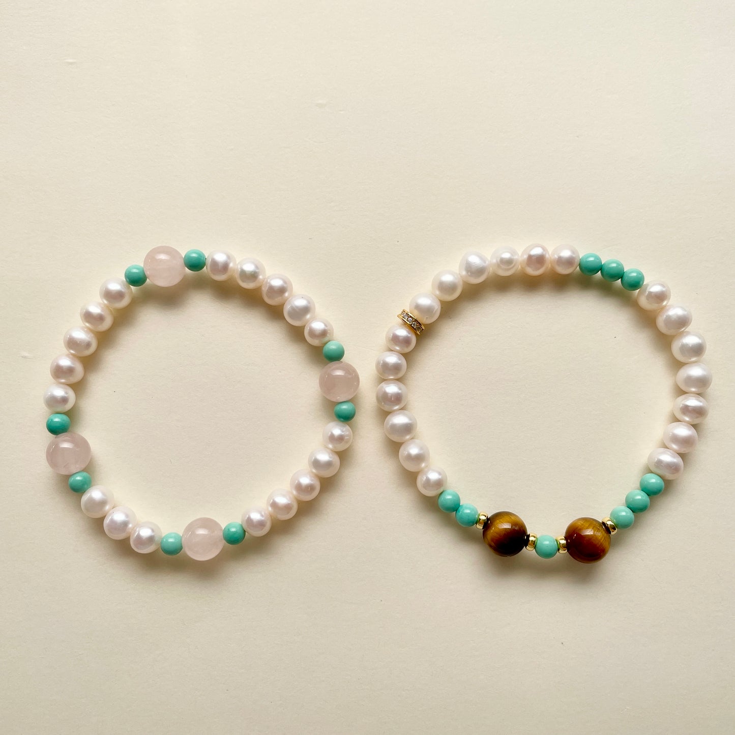 pearl bracelet kind and daring side by side