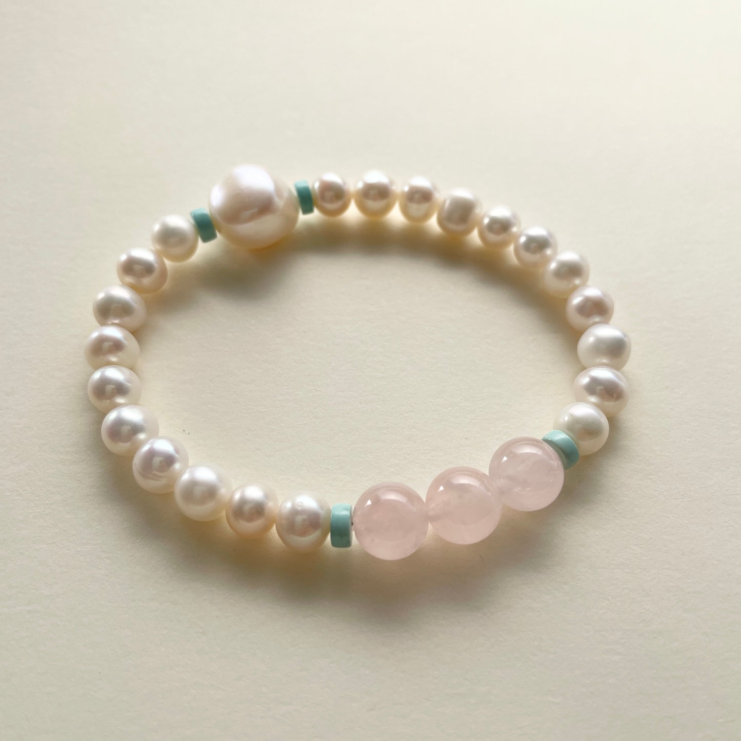 pearl bracelet self acceptance rose quartz