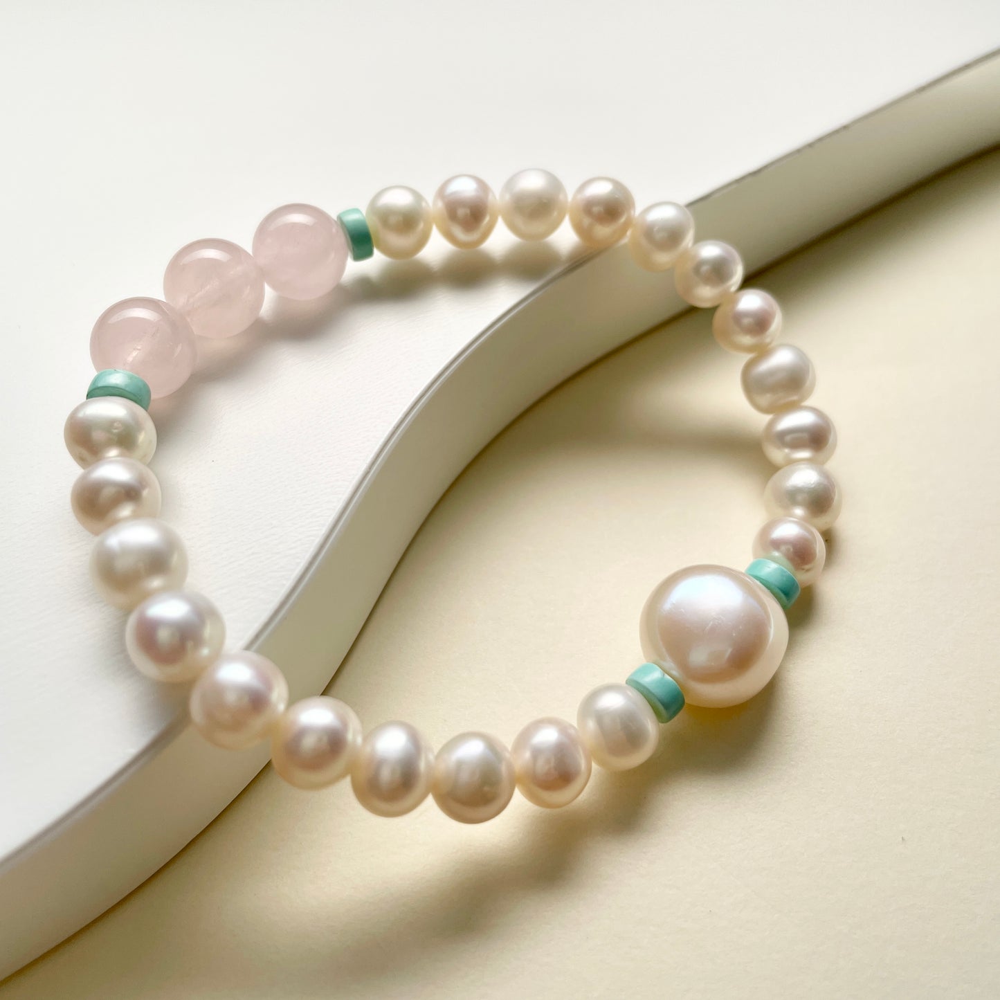 pearl bracelet self acceptance rose quartz 2