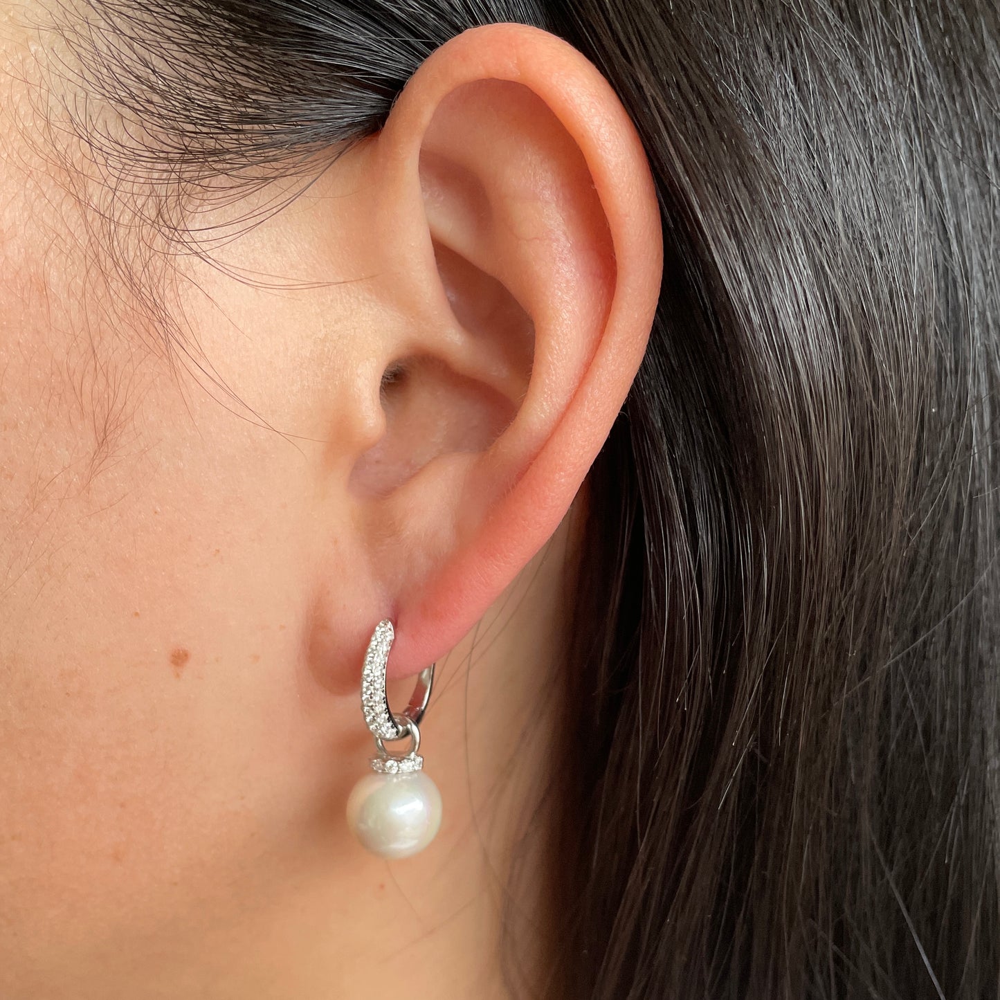 Pearl Hoop Earrings - Dazzle