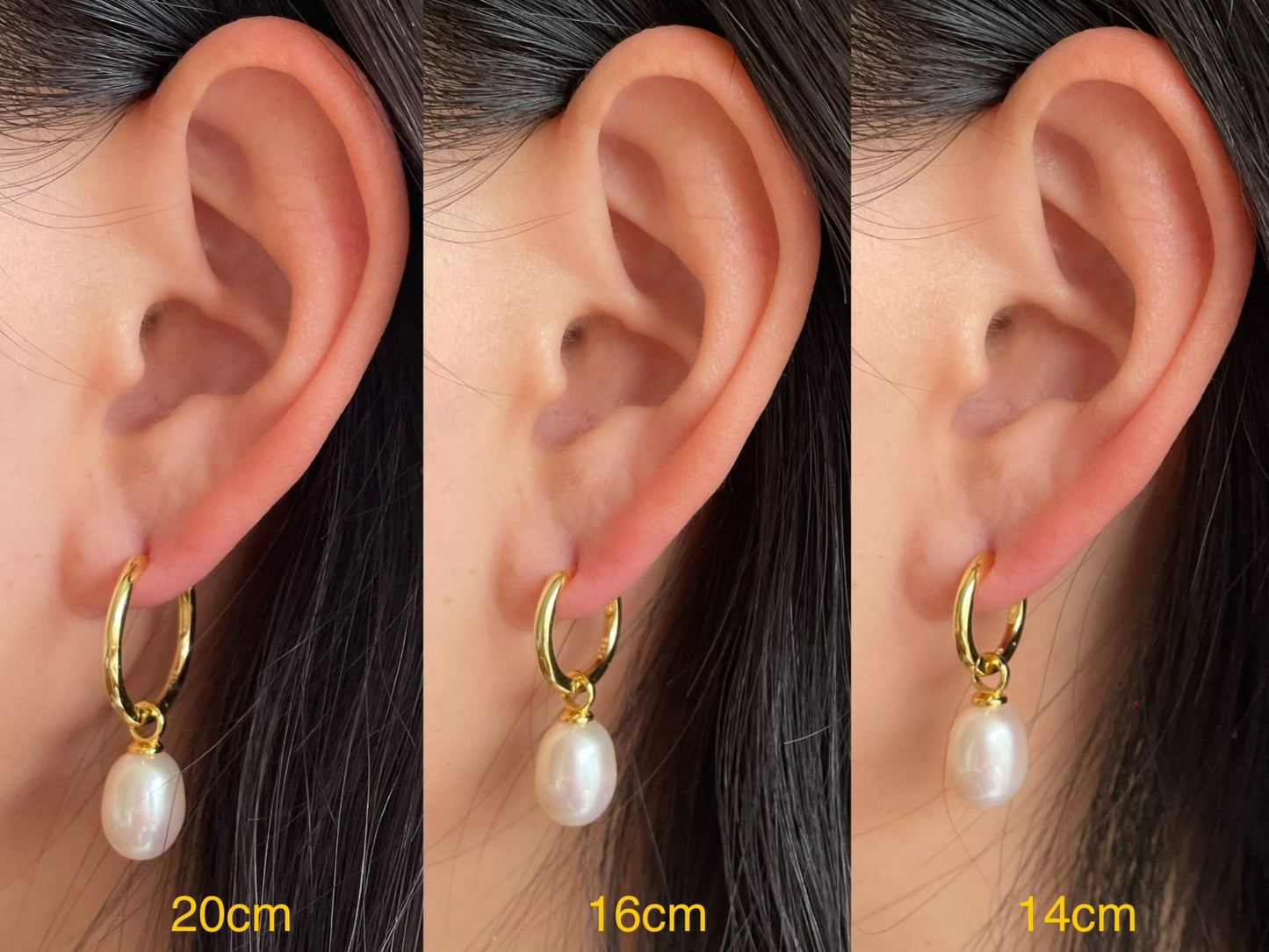 Hoop on ear size  comparison