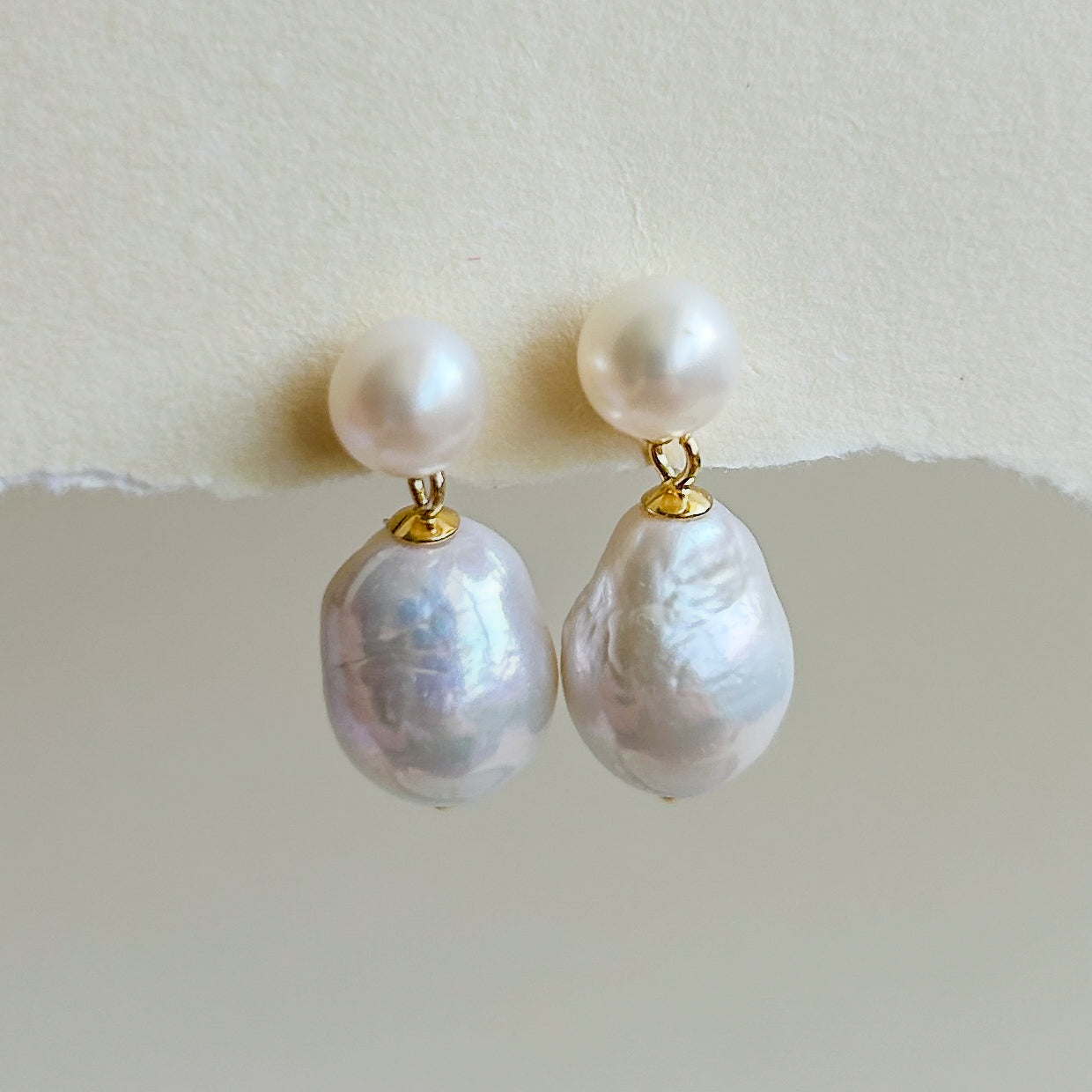 Double Pearl Earrings