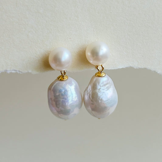 Double Pearl Earrings