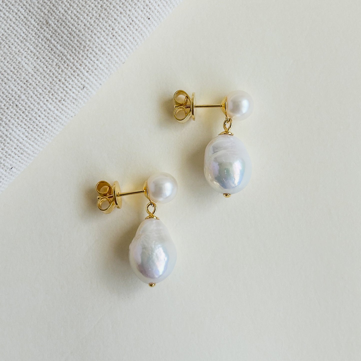 Double Pearl Earrings