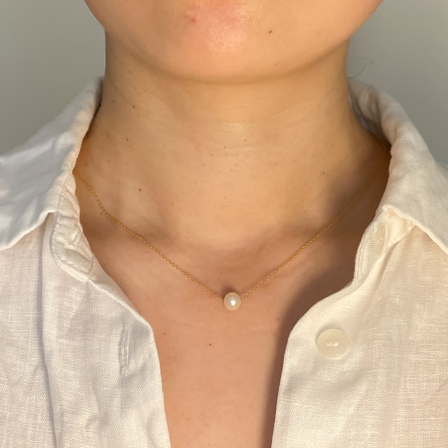 Simple Pearl Necklace