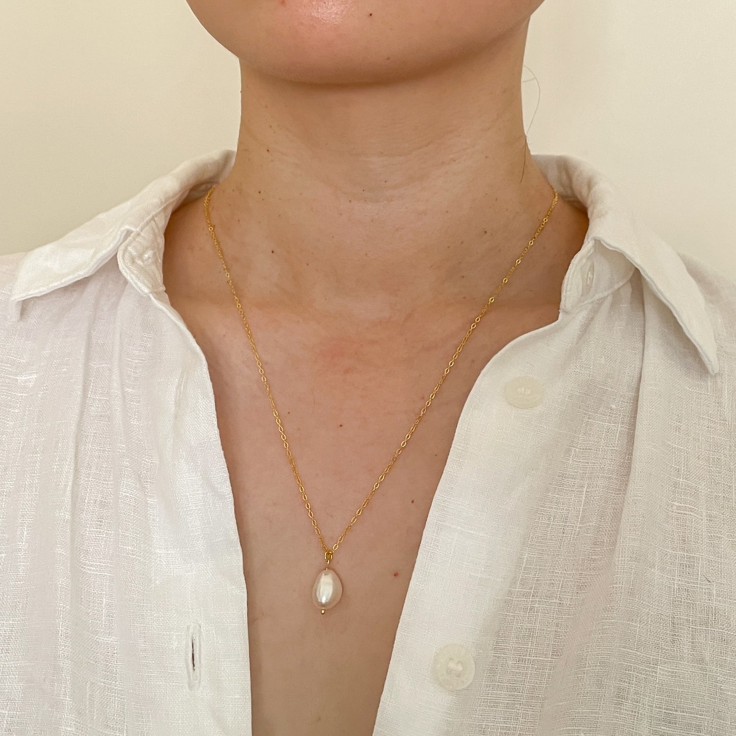 Small Baroque Pearl Necklace