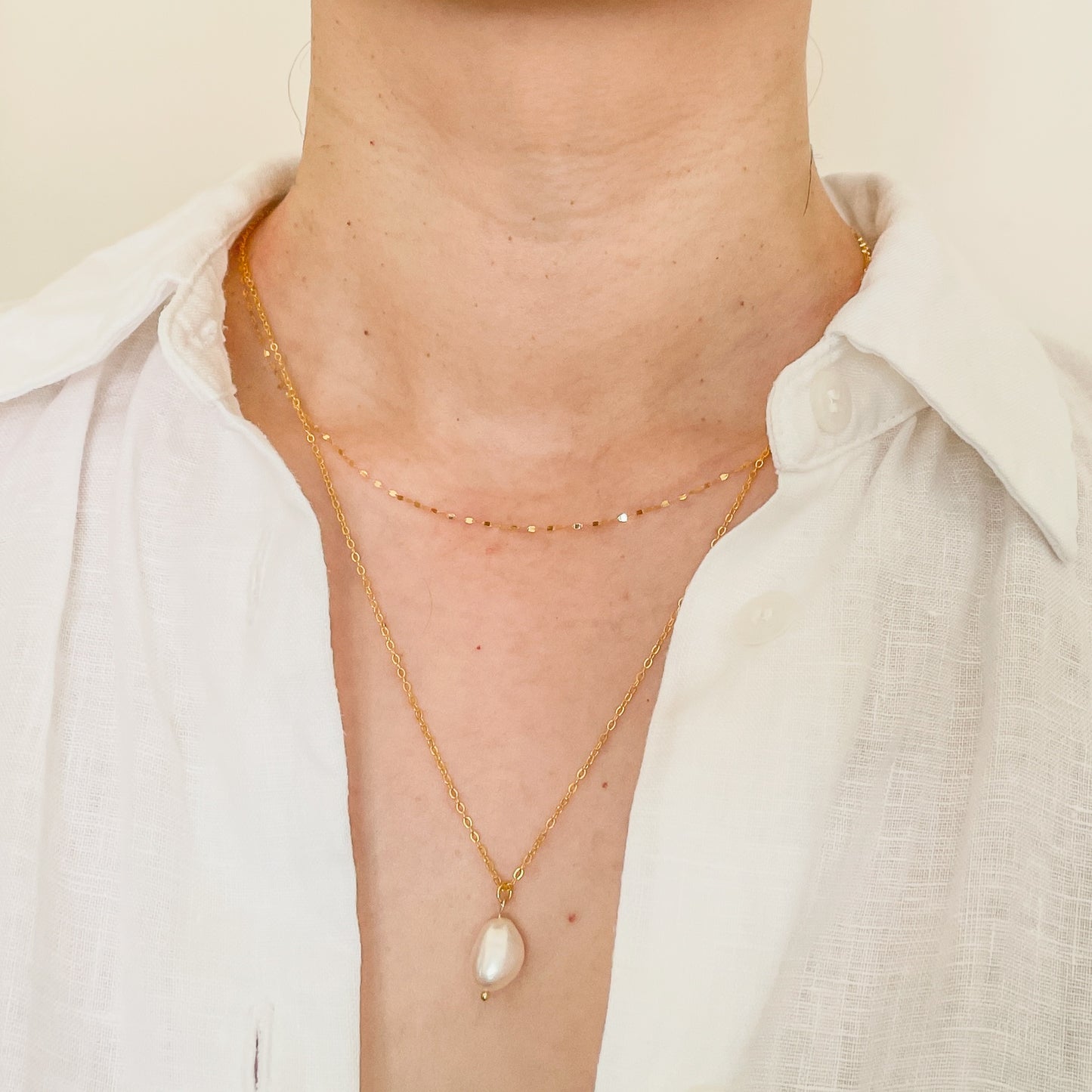 Small Baroque Pearl Necklace