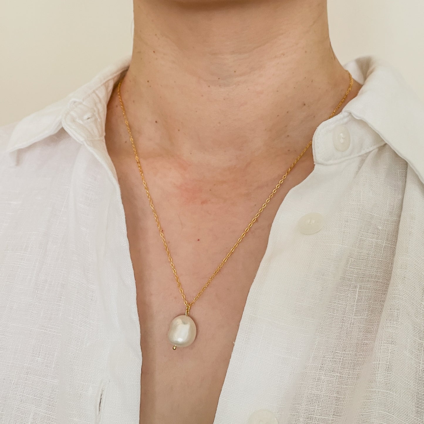 Large baroque pearl necklace 3