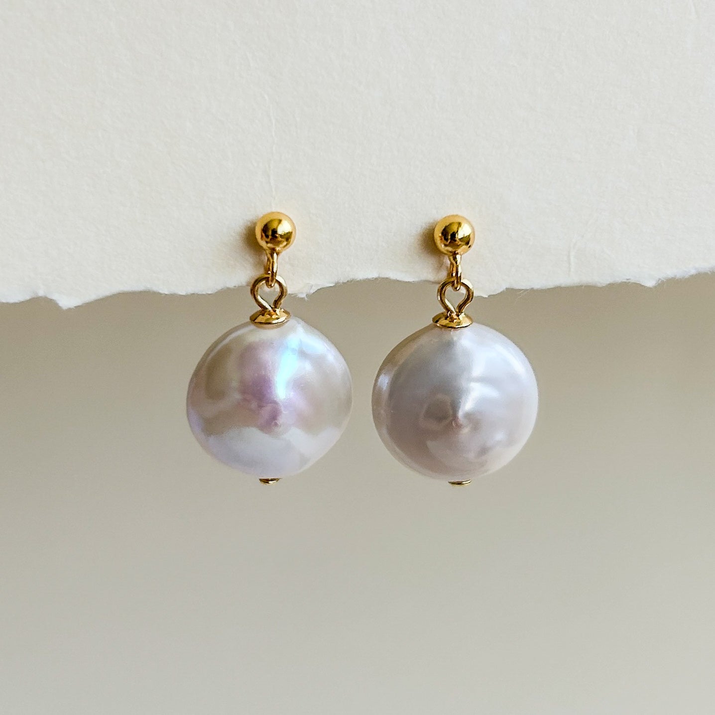 coin pearl earrings