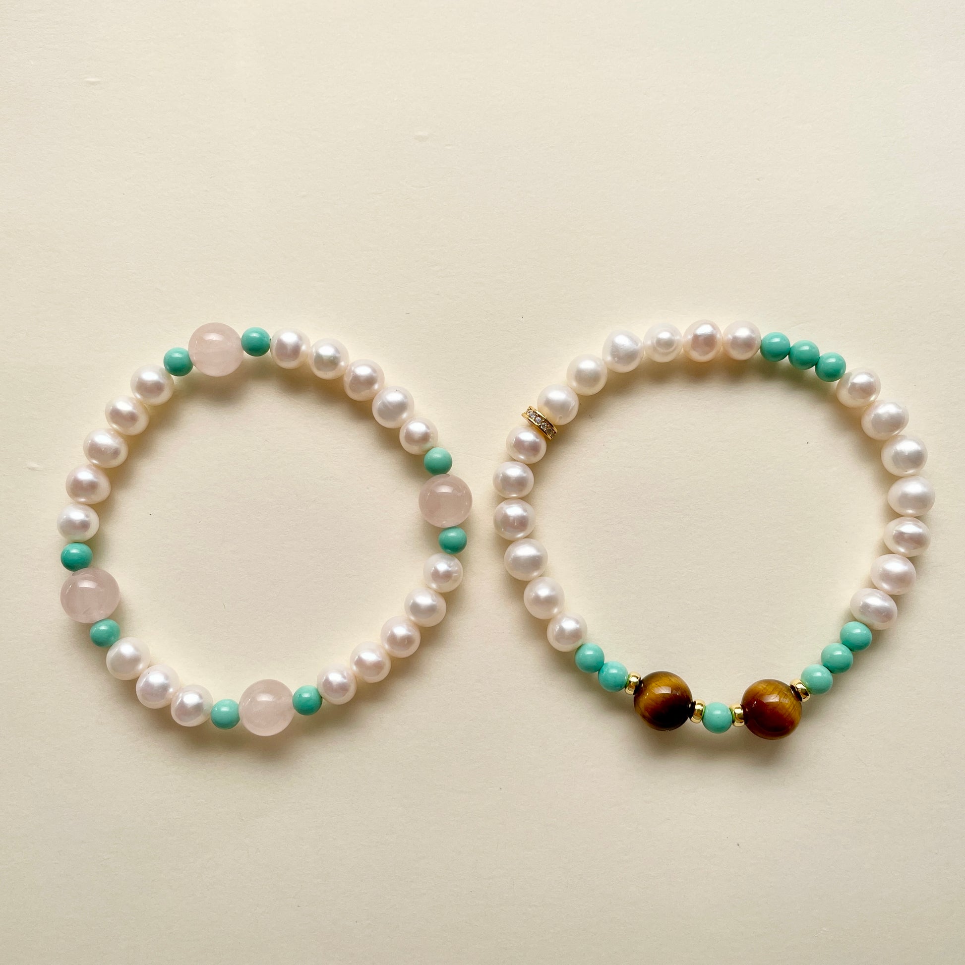 pearl bracelet kind and daring side by side