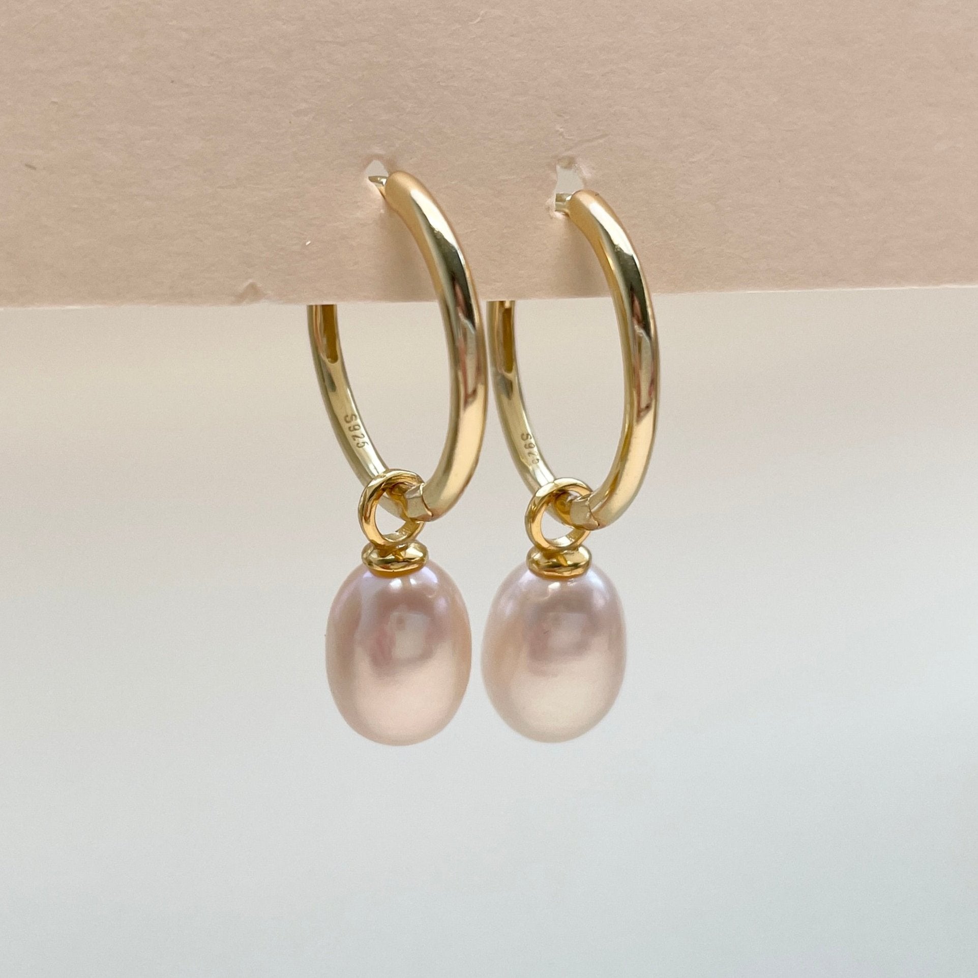 pearl hoop earrings