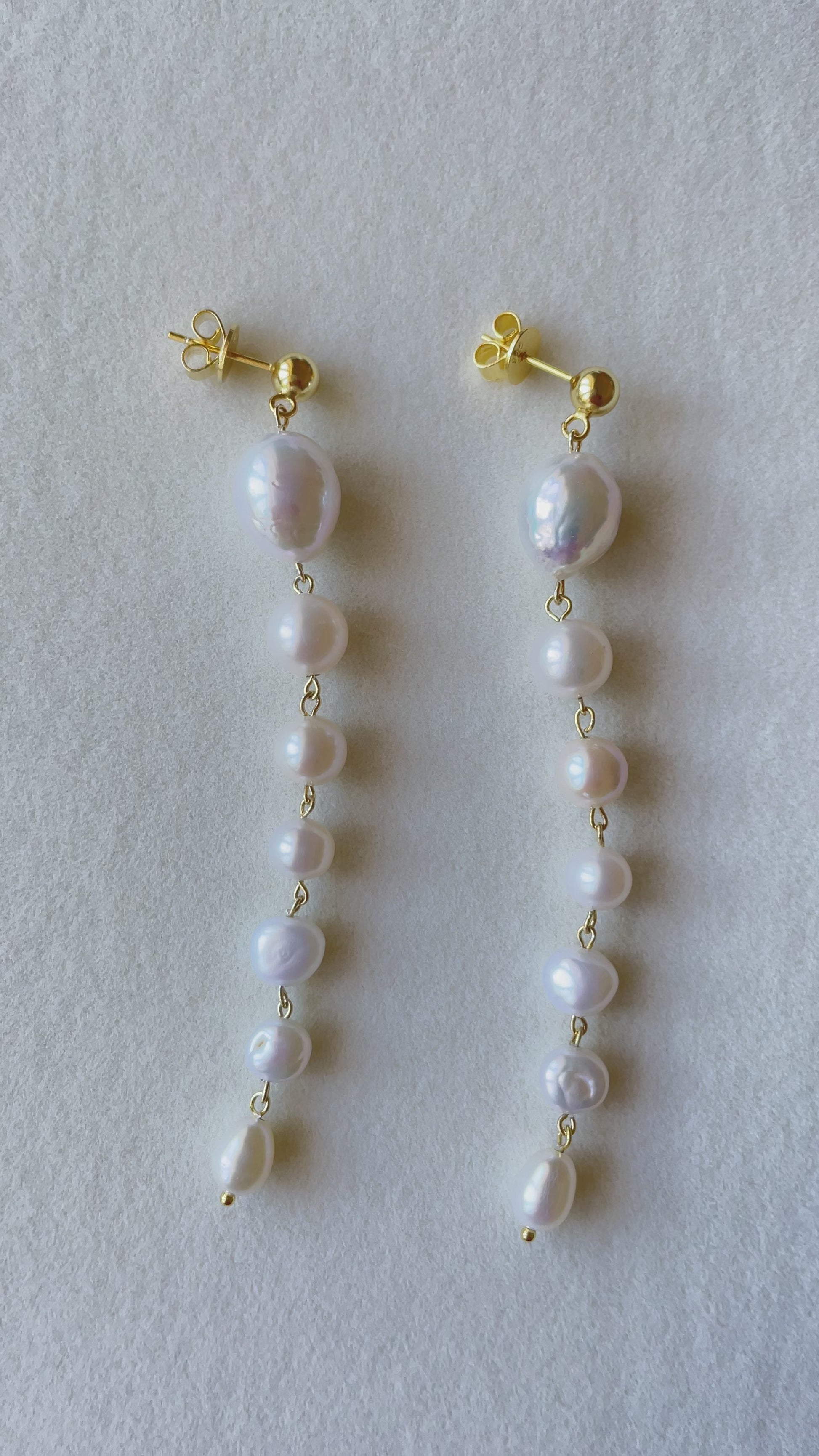 long pearl earrings